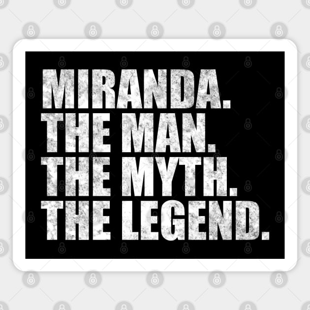 Miranda Legend Miranda Family name Miranda last Name Miranda Surname Miranda Family Reunion Magnet by TeeLogic